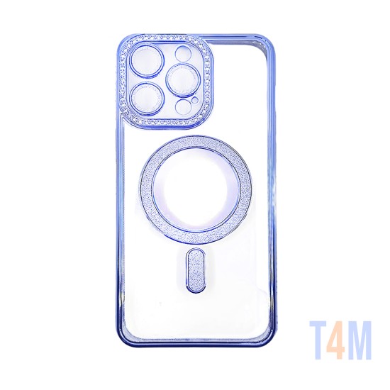 Magnetic Case with Camera Lens for Apple iPhone 15 Pro Max Blue